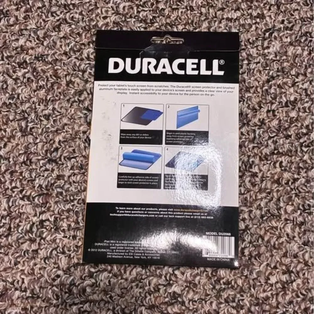 Duracell Screen Protector and Brushed Aluminum Faceplate for iPad Mini